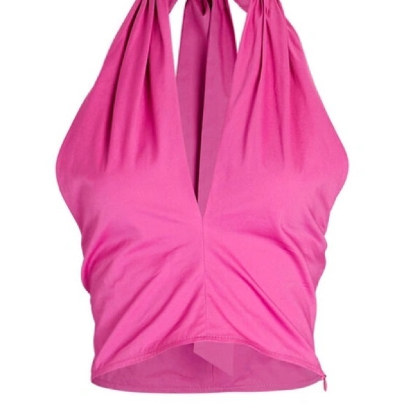 STAUD Pink Halter Crop Top - Picture 6 of 11